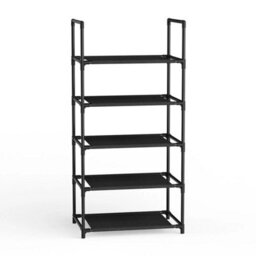 5 Tiers-43X28X88Cmselected Metal Narrow Shoe Rack Shoe Shelf Vertical Tall Slim Footwear Storage Organizer - thumbnail 1