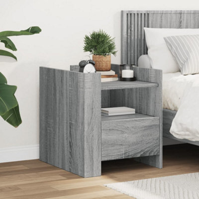 Berkfield Bedside Cabinet Grey Sonoma 45X50X50 Cm Engineered Wood - image 1