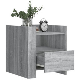 Berkfield Bedside Cabinet Grey Sonoma 45X50X50 Cm Engineered Wood - thumbnail 3