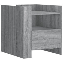 Berkfield Bedside Cabinet Grey Sonoma 45X50X50 Cm Engineered Wood - thumbnail 2