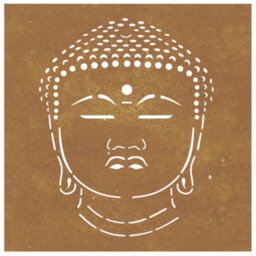 Walplus Garden Wall Decoration 55X55 Cm Corten Steel Buddha Head Design - thumbnail 4