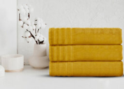 Velosso Yellow Everyday 100% Cotton Towels 360 Gsm Bath Towel