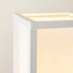 Valuelights Struttura White Shelving Unit Floor Lamp With Fabric Shade - thumbnail 4