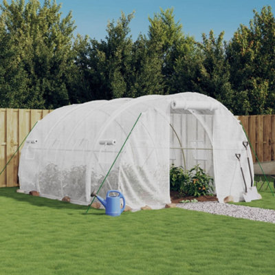 Walplus Greenhouse With Steel Frame White 12 M² 4X3X2 M - image 1
