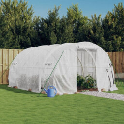 Walplus Greenhouse With Steel Frame White 12 M² 4X3X2 M - thumbnail 1