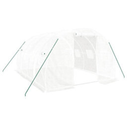 Walplus Greenhouse With Steel Frame White 12 M² 4X3X2 M - thumbnail 2
