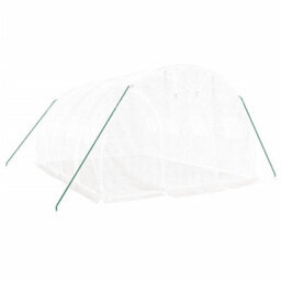 Walplus Greenhouse With Steel Frame White 12 M² 4X3X2 M - thumbnail 3