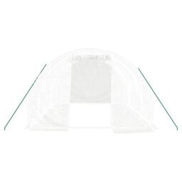 Walplus Greenhouse With Steel Frame White 12 M² 4X3X2 M - thumbnail 4