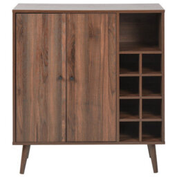 Beliani Wine Cabinet Tullamore Dark Brown - thumbnail 5