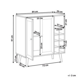 Beliani Wine Cabinet Tullamore Dark Brown - thumbnail 3