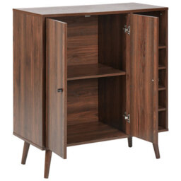 Beliani Wine Cabinet Tullamore Dark Brown - thumbnail 4