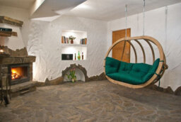 Amazonas Globo Double 2 Seat/person Wooden Hanging Egg Chair With Agora Fabric Weatherproof Cushion - Verde - thumbnail 5