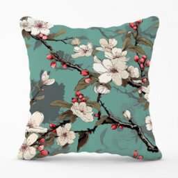 Warren Reed Designer Pink Blossom Asian Design Cushions 60Cm X 60Cm - thumbnail 1