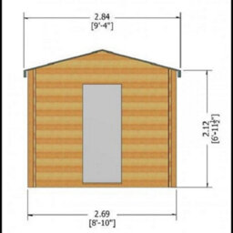Shire Camelot Log Cabin Home Office Garden Room Approx 9 X 9 Feet - thumbnail 4