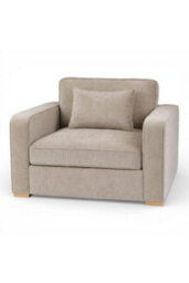 Loft Home Evelyn Mushroom Taupe Fabric Armchair - thumbnail 2