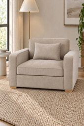 Loft Home Evelyn Mushroom Taupe Fabric Armchair - thumbnail 4