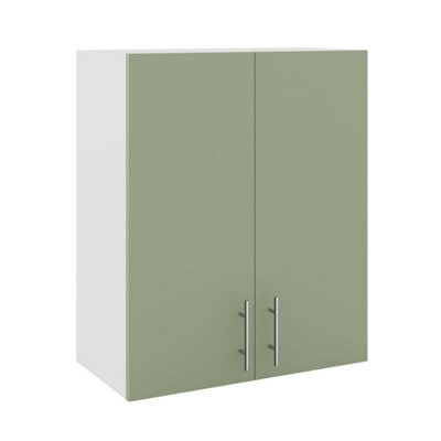 Jd Greta Kitchen Wall Unit 600mm Storage Cabinet With Doors And Shelf 60Cm - Sage Green Matt - image 1