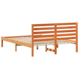 Berkfield Modern With Headboard Wax Brown 140 X 190 Cm Solid Pine Wood - thumbnail 7