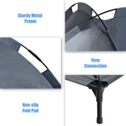 Costway Dog Bed Cat Cot Elevated Pet Tent With Detachable Canopy - thumbnail 5