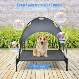 Costway Dog Bed Cat Cot Elevated Pet Tent With Detachable Canopy - thumbnail 8