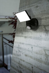 2 Pack Ip44 Rated Outdoor Wall Light With Pir Sensor - Modern Black Plastic 13W Led Lamp - thumbnail 3