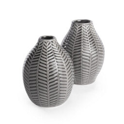 Ceramic Leaf Inspired Vases Set Of 2 - thumbnail 2