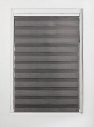 Furnished Day And Night Roller Blinds - Dark Grey Striped Roller Shades For Windows And Doors (W)115Cm (L)165Cm - thumbnail 5