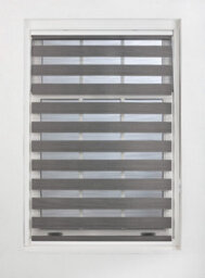 Furnished Day And Night Roller Blinds - Dark Grey Striped Roller Shades For Windows And Doors (W)115Cm (L)165Cm - thumbnail 4