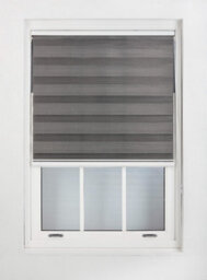 Furnished Day And Night Roller Blinds - Dark Grey Striped Roller Shades For Windows And Doors (W)115Cm (L)165Cm - thumbnail 3