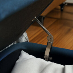 Wyld Haus Sudina Linen-Look Rectangle Storage Ottoman Dark Blue L102 X D40 X H44Cm - thumbnail 8