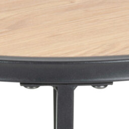 Wyld Haus El Paso Small Round Side Table With Wild Oak Effect Top And Black Metal Base - thumbnail 6