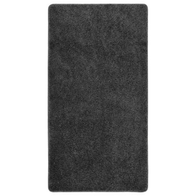 Walplus Shaggy Rug Dark Grey 80X150 Cm Anti Slip - image 1