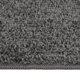 Walplus Shaggy Rug Dark Grey 80X150 Cm Anti Slip - thumbnail 2