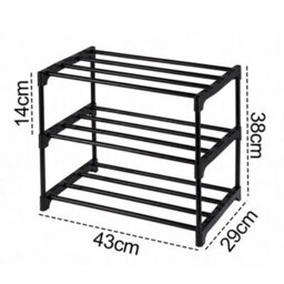 3 Tier Shoe Storage Rack For Entryway Shoe Organizer Solution - thumbnail 2