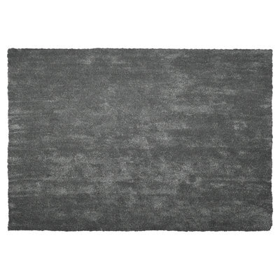 Beliani Shaggygy Rug Demre Dark Grey 140 X 200 Cm - image 1