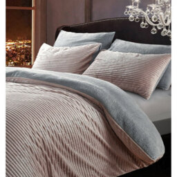 Velosso Blush Glitter Cord Duvet Cover And Pillowcase Set Single - thumbnail 2
