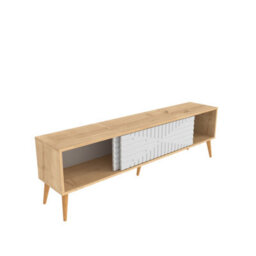 Decorotika Modern Riso Tv Stand Sapphire Oak And White - thumbnail 5