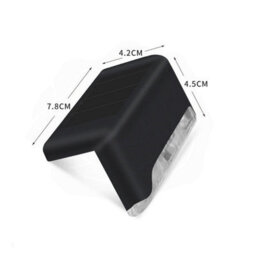 Amorly 4 Pcs Black Warm White Solar Deck Lights Outdoor Waterproof Led Wall Light Garden Landscape Step Lamps Yard Patio Fence - thumbnail 5