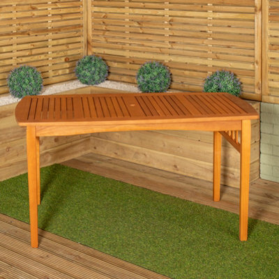 Samuel Alexander Kapalua 4 Seater Rectangular Outdoor Wooden Slatted Top Dining Table - image 1