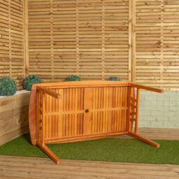 Samuel Alexander Kapalua 4 Seater Rectangular Outdoor Wooden Slatted Top Dining Table - thumbnail 7