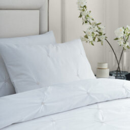 Paoletti Elysia Pinch Pleat Embroidered Duvet Sets, Champagne, Double - thumbnail 2
