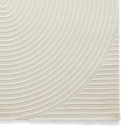 Cream Washable Rug, Optical (3D) Rug, 12mm Thick Abstract Rug, Modern Rug For Bedroom, & Dining Room-160Cm X 230Cm - thumbnail 2