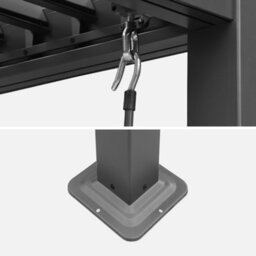 Sweeek - Louvered Pergola Aluminium And Steel 4 X 3M Anthracite  - Palace - thumbnail 5