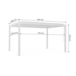 Sweeek - Louvered Pergola Aluminium And Steel 4 X 3M Anthracite  - Palace - thumbnail 8