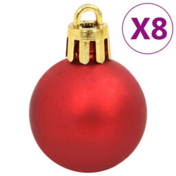 Berkfield 112 Piece Christmas Bauble Set Red / Green / Gold Polystyrene - thumbnail 6