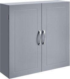 Wall-Mounted Bathroom Cabinet, Adjustable Shelves, Storage Unit, Dove Grey - thumbnail 6
