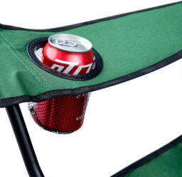 Vivo Set Of 2 Camping Chair Lightweight Folding Portable With Cup Holder Side Pocket - Green - thumbnail 4