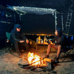 Vivo Set Of 2 Camping Chair Lightweight Folding Portable With Cup Holder Side Pocket - Green - thumbnail 6