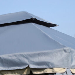 Outsunny 3X4M 2-Tier Gazebo Aluminium Garden Marquee Party Tent Grey - thumbnail 9
