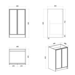 Plum&clay Jenner Clay Freestanding Vanity Unit & Basin Set (W)500mm (H)855mm - thumbnail 3